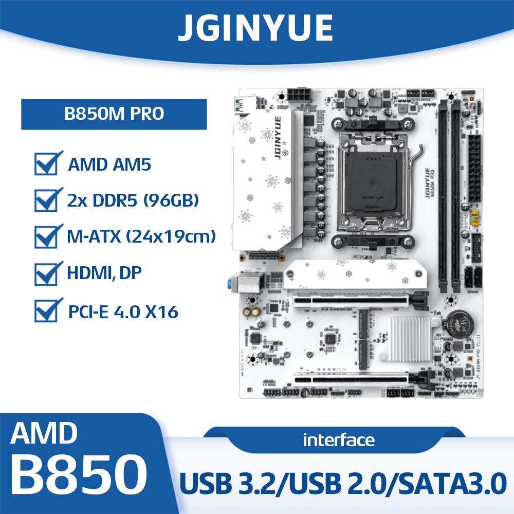 Motherboard JGINYUE B850M PRO  - Am5 Micro Atx Pcie 5.0 Motherboard ulasan dan harga
