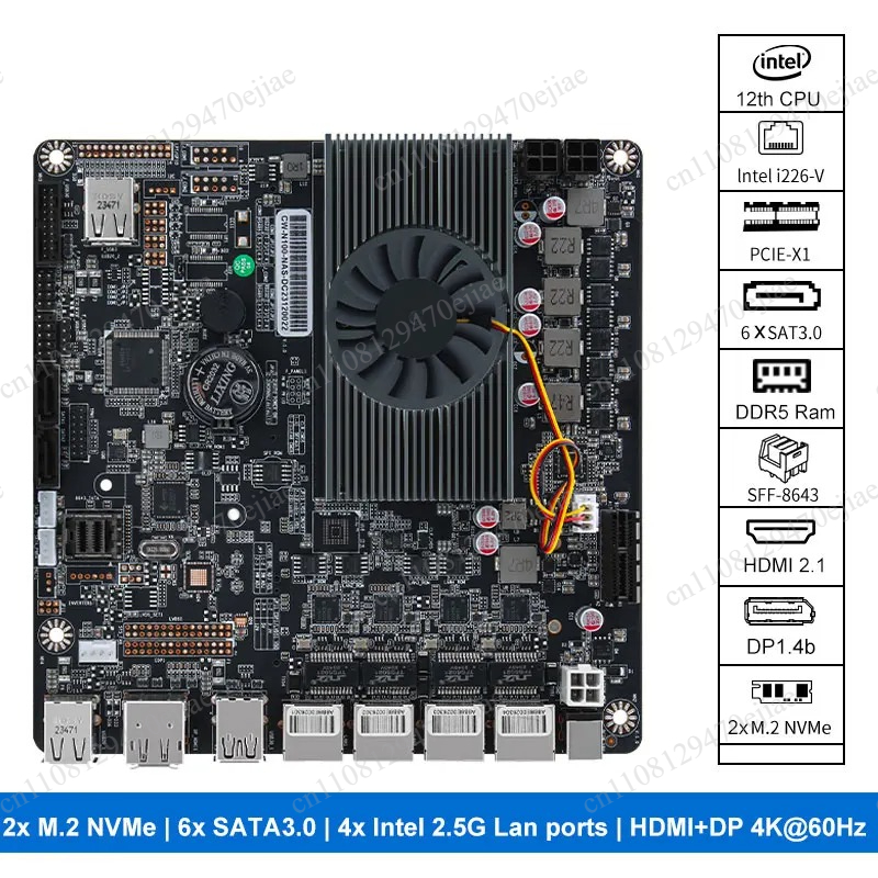 Motherboard N100 Mini ITX NAS  - Mini Itx Dual 2.5G Nas Motherboard ulasan dan harga
